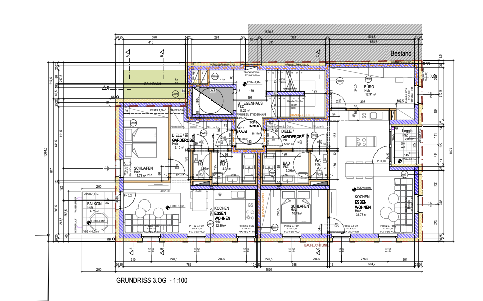 Grundriss 3. Obergeschoss